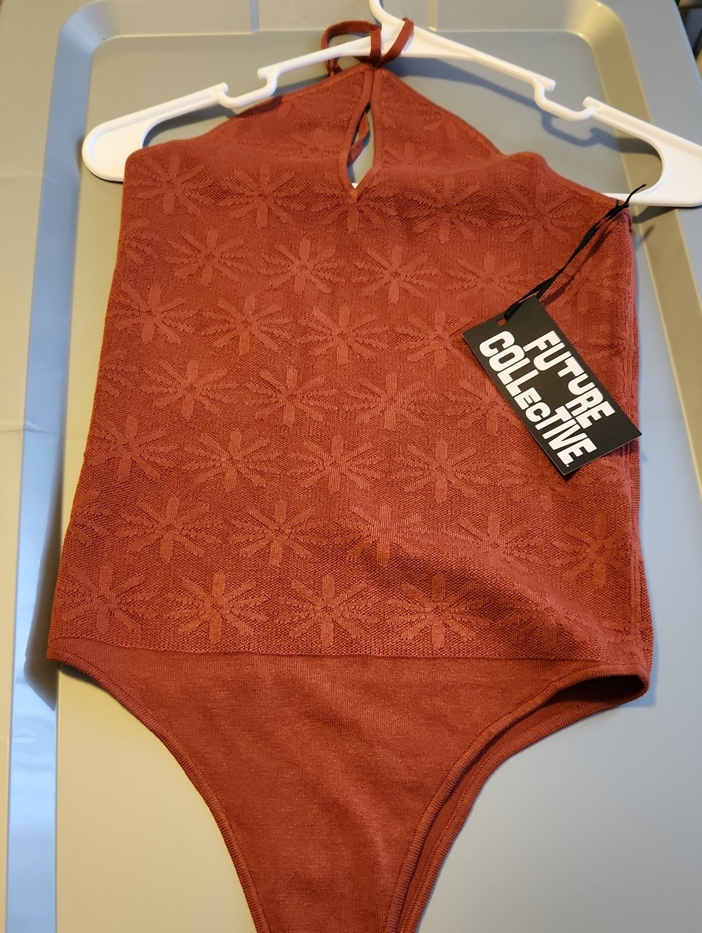 Target Future Collective Rust Halter Bodysuit